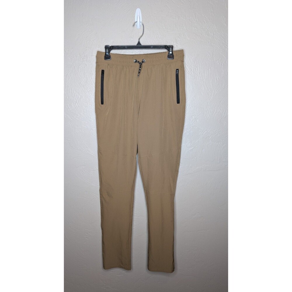 Lee Boys XL (18) Tan Athletic Slim Straight Leg Pants Zip Pockets
